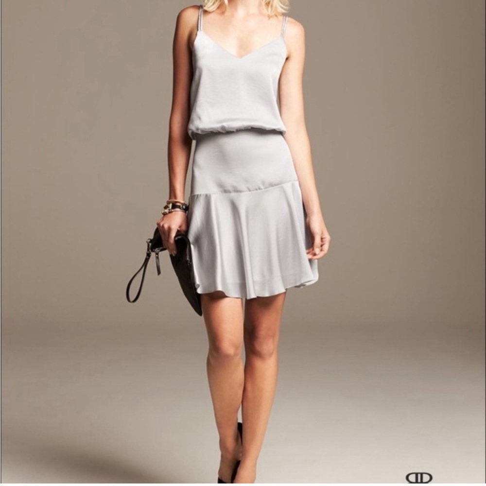Banana Republic Strappy Bella Gray Dress
